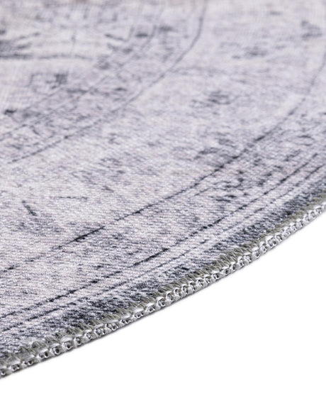Washable Charcoal 5' x 8' Timeless Oval Area Rug Easy to Clean Stain Resistant & Durable Traditional Classic Vintage Design Carpet for Sale at Rug Engine