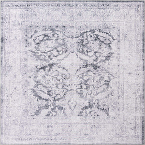 Charcoal 8' x 8' Timeless Washable Square Rug