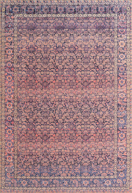 Navy Blue 8' 4 x 12' Timeless Washable Rectangle Rug