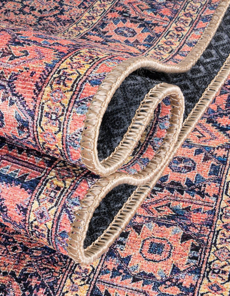 Navy Blue 2' x 6' Timeless Washable Runner Rug