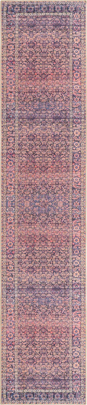 Navy Blue 2' 6 x 12' Timeless Washable Runner Rug