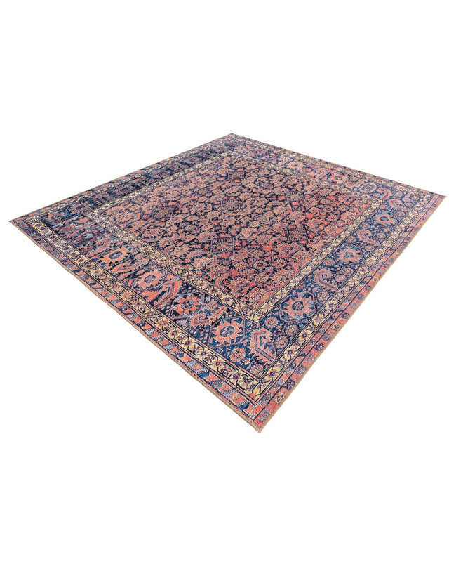 Washable Navy Blue 7' 6 x 7' 6 Timeless Square Area Rug Easy to Clean Stain Resistant & Durable Traditional Classic Vintage Design Carpet for Sale at Rug Engine