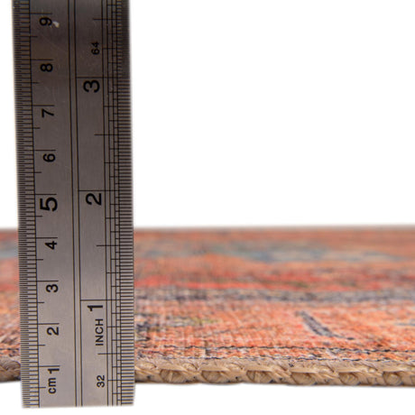 Washable Rust Red 8' 4 x 12' Timeless Rectangle Area Rug Easy to Clean Stain Resistant & Durable Traditional Classic Vintage Design Carpet for Sale at Rug Engine