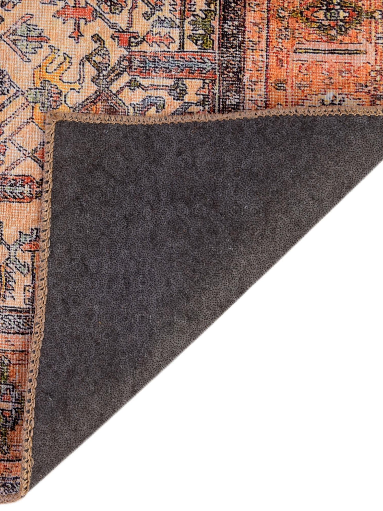 Washable Rust Red 7' 10 x 11' Timeless Rectangle Area Rug Easy to Clean Stain Resistant & Durable Traditional Classic Vintage Design Carpet for Sale at Rug Engine