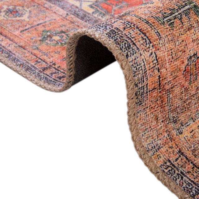 Washable Rust Red 2' x 5' 1 Timeless Runner Area Rug Easy to Clean Stain Resistant & Durable Traditional Classic Vintage Design Carpet for Sale at Rug Engine