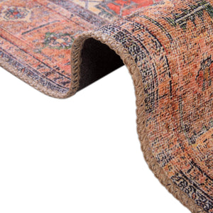 Washable Rust Red 2' 6 x 14' 1 Timeless Runner Area Rug Easy to Clean Stain Resistant & Durable Traditional Classic Vintage Design Carpet for Sale at Rug Engine