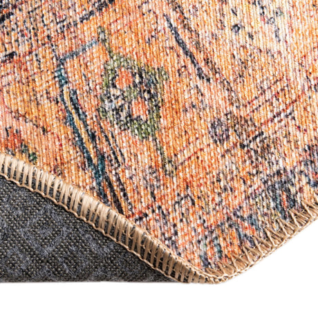 Washable Rust Red 4' 1 x 6' 1 Timeless Oval Area Rug Easy to Clean Stain Resistant & Durable Traditional Classic Vintage Design Carpet for Sale at Rug Engine