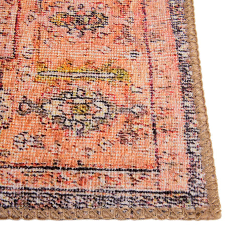 Washable Rust Red 5' 1 x 5' 1 Timeless Octagon Area Rug Easy to Clean Stain Resistant & Durable Traditional Classic Vintage Design Carpet for Sale at Rug Engine