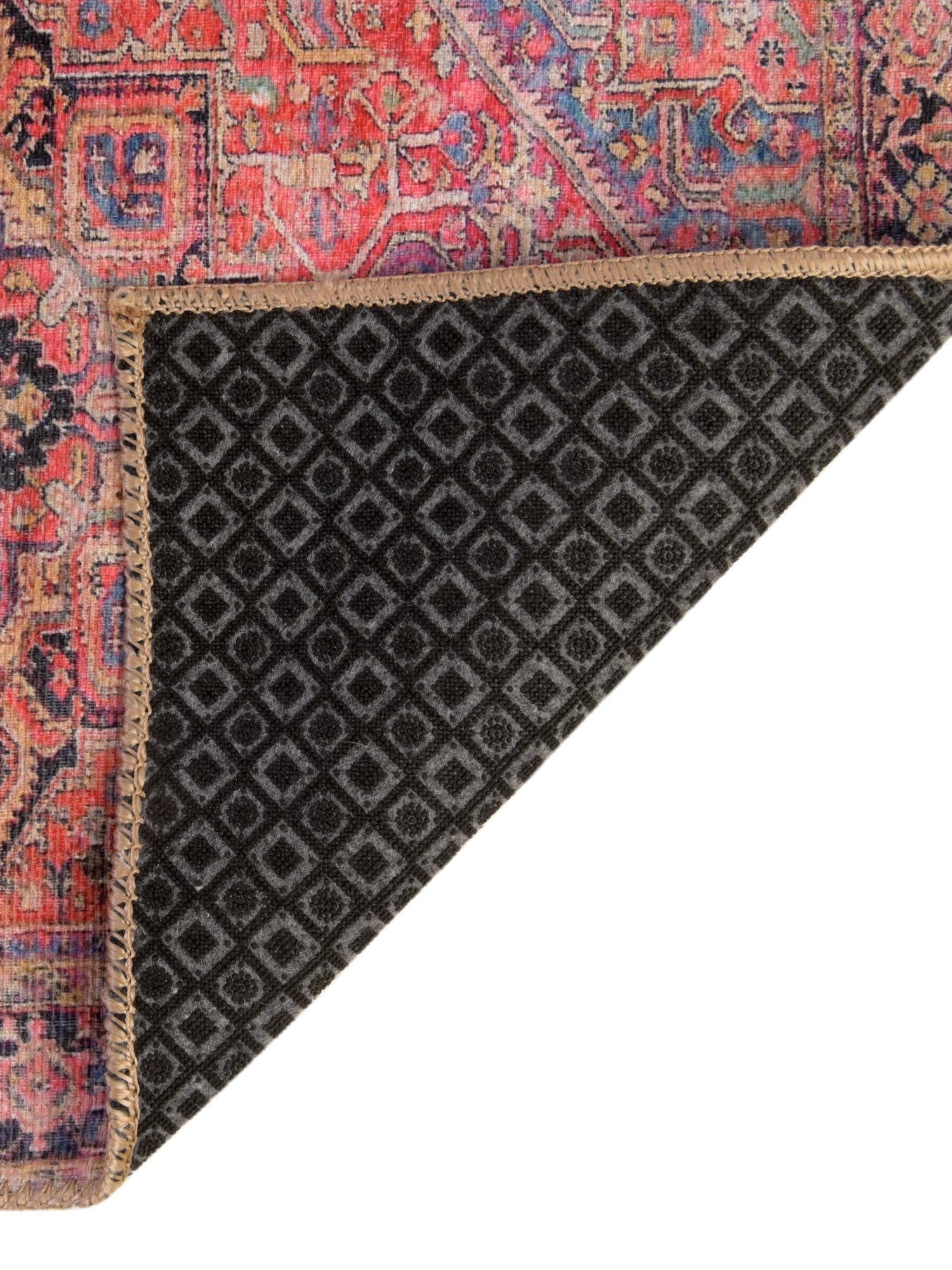 Washable Red 9' 5 x 13' 1 Timeless Rectangle Area Rug Easy to Clean Stain Resistant & Durable Traditional Classic Vintage Design Carpet for Sale at Rug Engine
