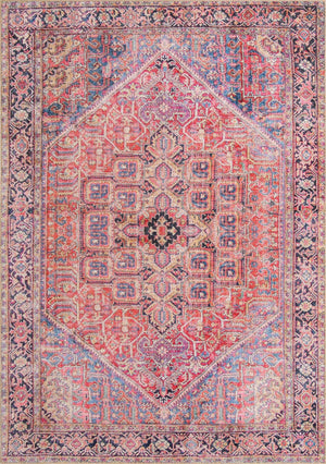 Red 8' x 10' 6 Timeless Washable Rectangle Rug