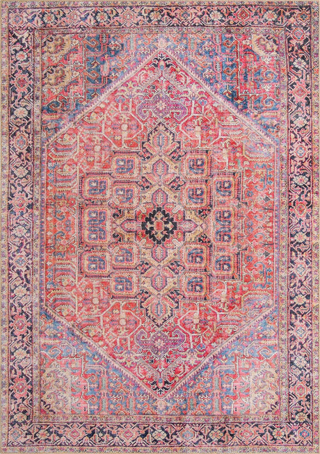 Red 8' x 10' 6 Timeless Washable Rectangle Rug