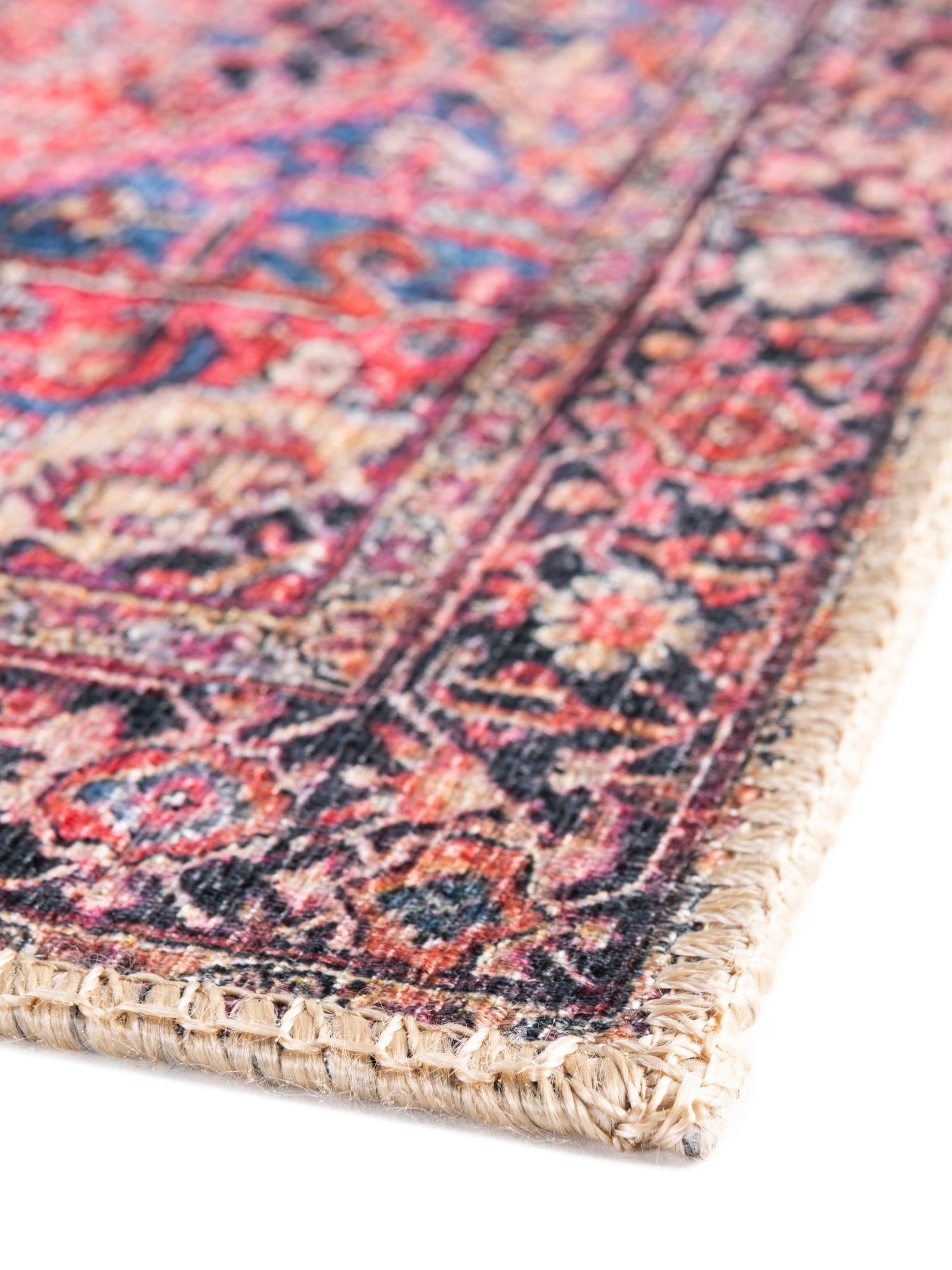 Washable Red 2' x 4' 1 Timeless Runner Area Rug Easy to Clean Stain Resistant & Durable Traditional Classic Vintage Design Carpet for Sale at Rug Engine