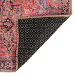 Red 2' x 5' 1 Timeless Washable Runner Rug