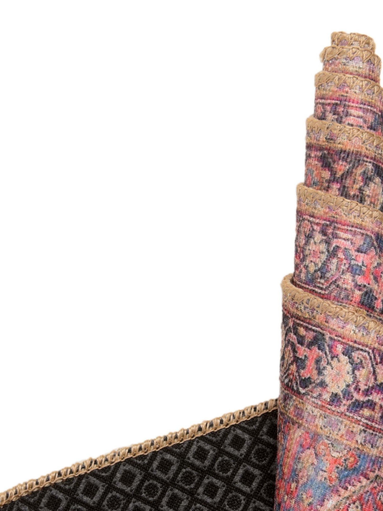 Washable Red 2' 6 x 14' 1 Timeless Runner Area Rug Easy to Clean Stain Resistant & Durable Traditional Classic Vintage Design Carpet for Sale at Rug Engine