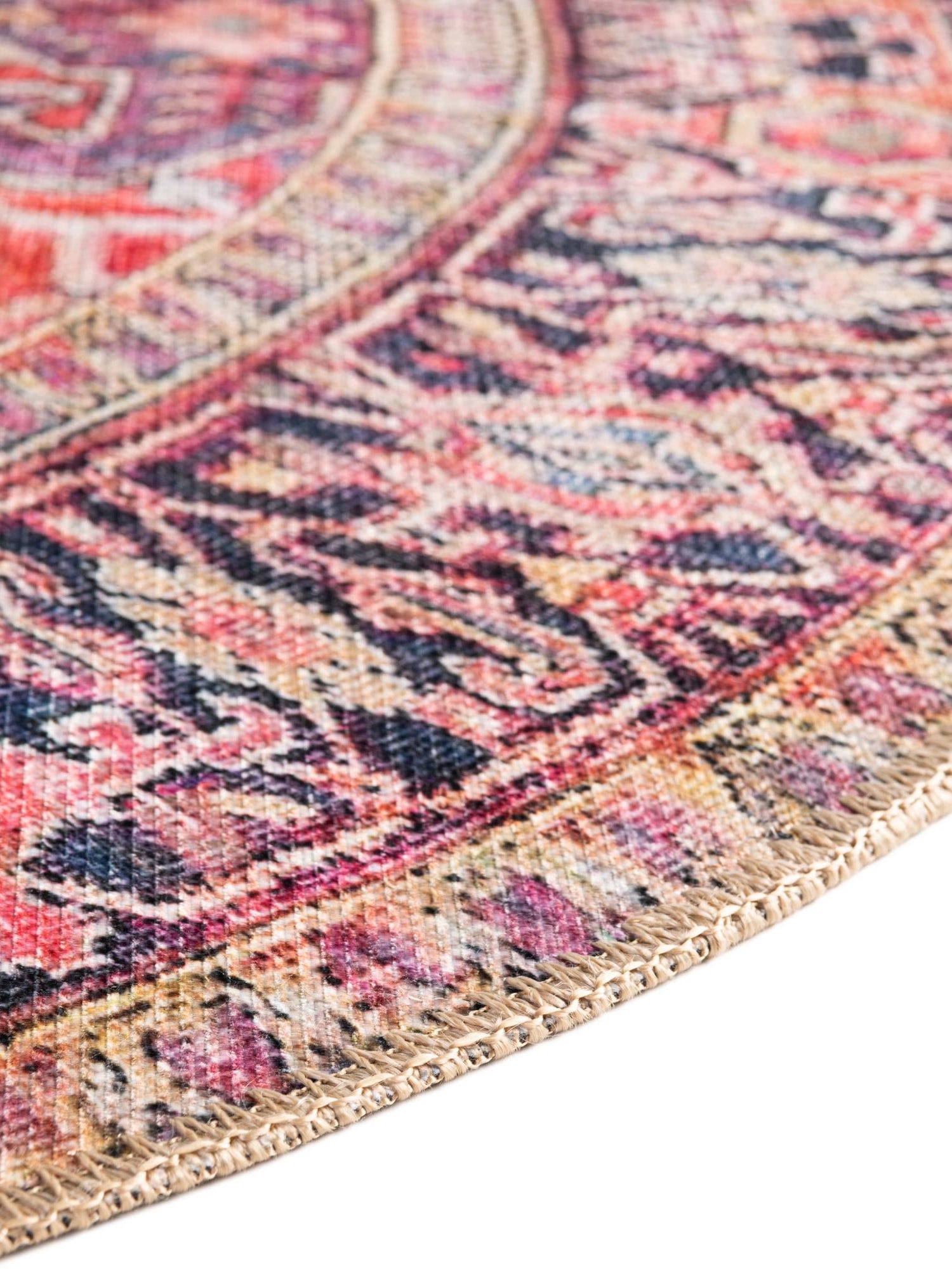 Washable Red 7' 6 x 10' 6 Timeless Oval Area Rug Easy to Clean Stain Resistant & Durable Traditional Classic Vintage Design Carpet for Sale at Rug Engine