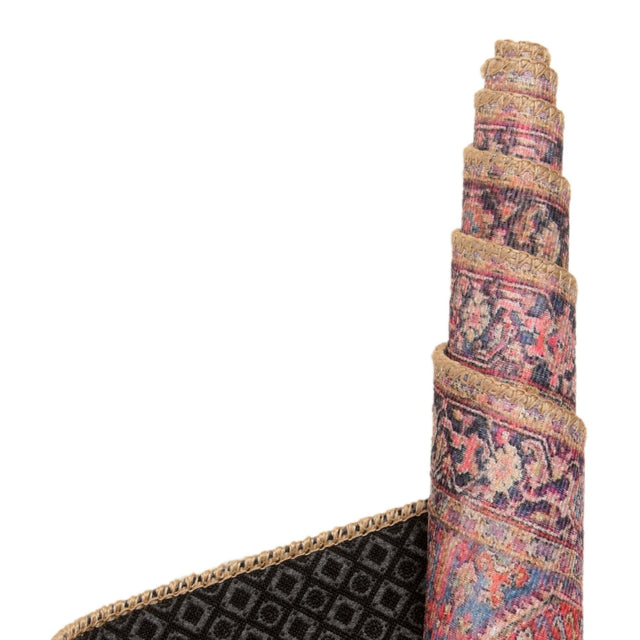 Red 5' 1 x 5' 1 Timeless Washable Octagon Rug