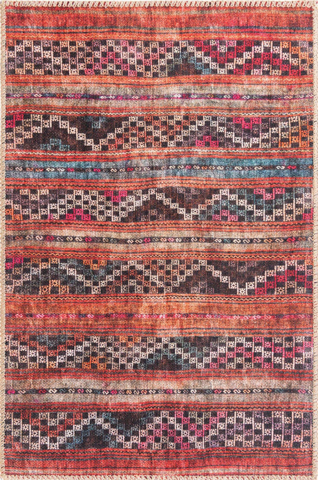 Multicolor 2' x 3' Timeless Washable Rectangle Rug