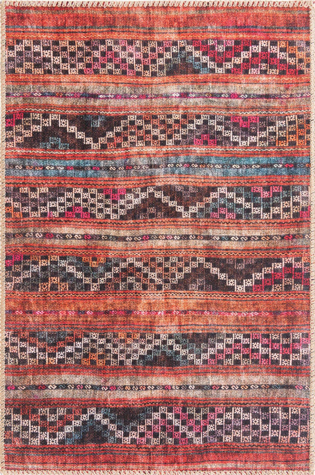 Multicolor 2' x 3' Timeless Washable Rectangle Rug