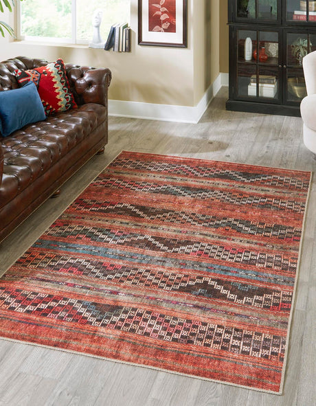 Multicolor 8' 4 x 12' Timeless Washable Rectangle Rug