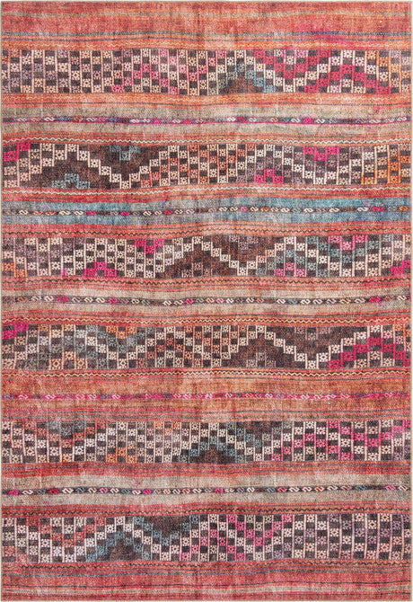 Multicolor 8' 4 x 12' Timeless Washable Rectangle Rug
