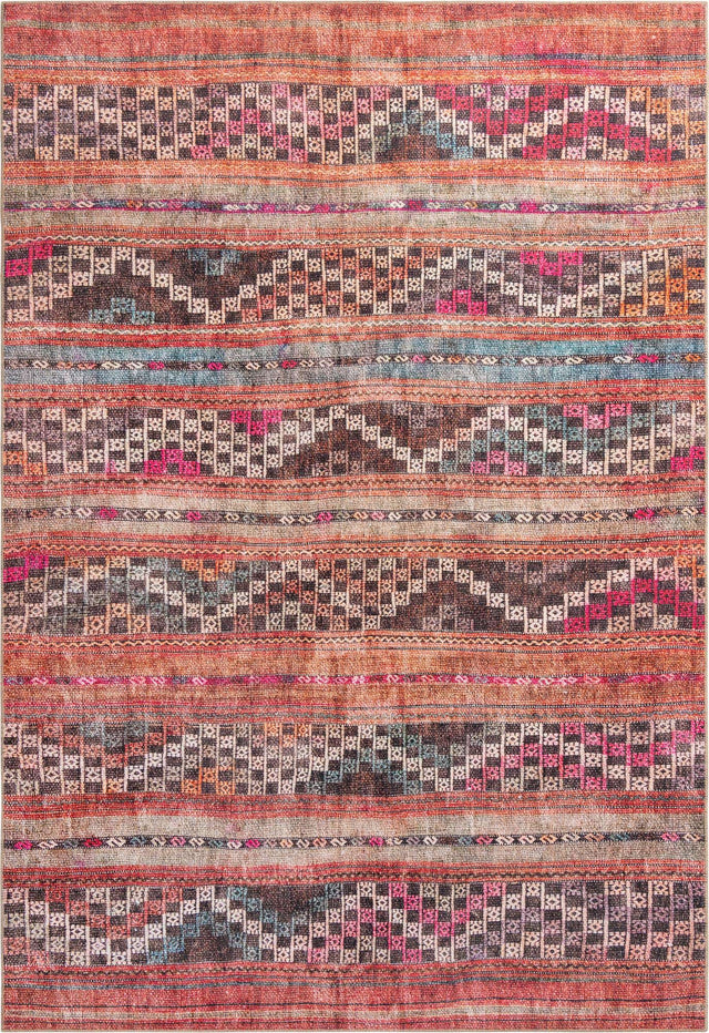 Multicolor 8' 4 x 12' Timeless Washable Rectangle Rug
