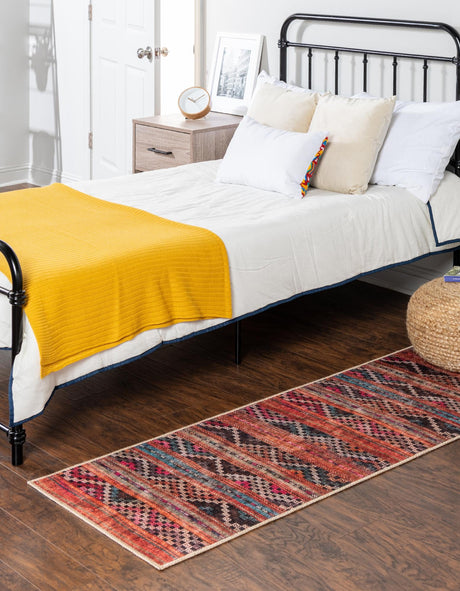 Washable Multicolor 2' x 6' Timeless Runner Area Rug Easy to Clean Stain Resistant & Durable Traditional Classic Vintage Design Carpet for Sale at Rug Engine