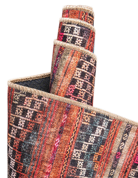 Washable Multicolor 2' x 6' Timeless Runner Area Rug Easy to Clean Stain Resistant & Durable Traditional Classic Vintage Design Carpet for Sale at Rug Engine