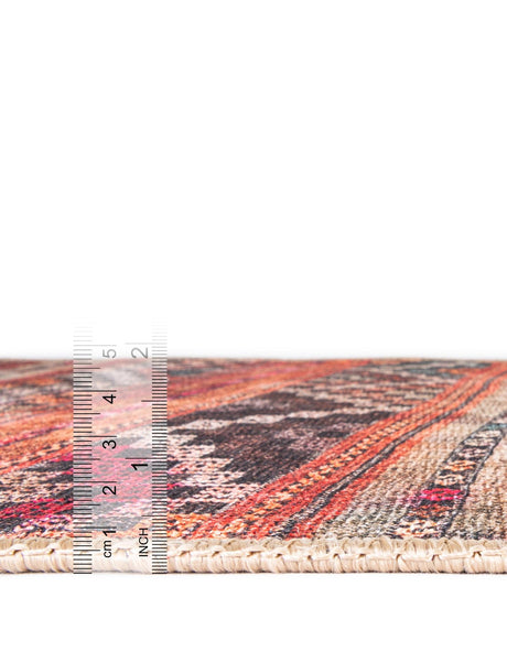 Washable Multicolor 5' x 5' Timeless Round Area Rug Easy to Clean Stain Resistant & Durable