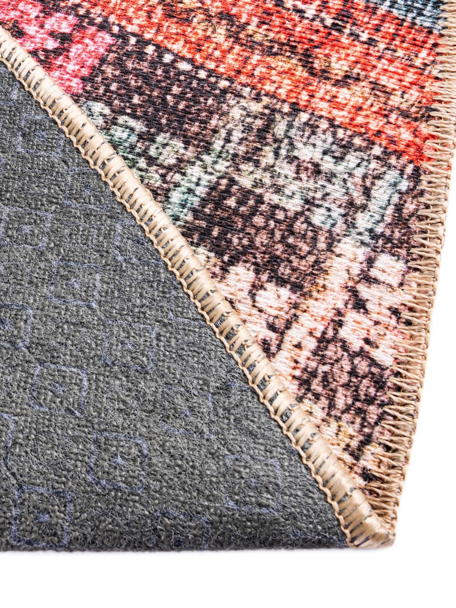 Washable Multicolor 5' x 5' Timeless Round Area Rug Easy to Clean Stain Resistant & Durable