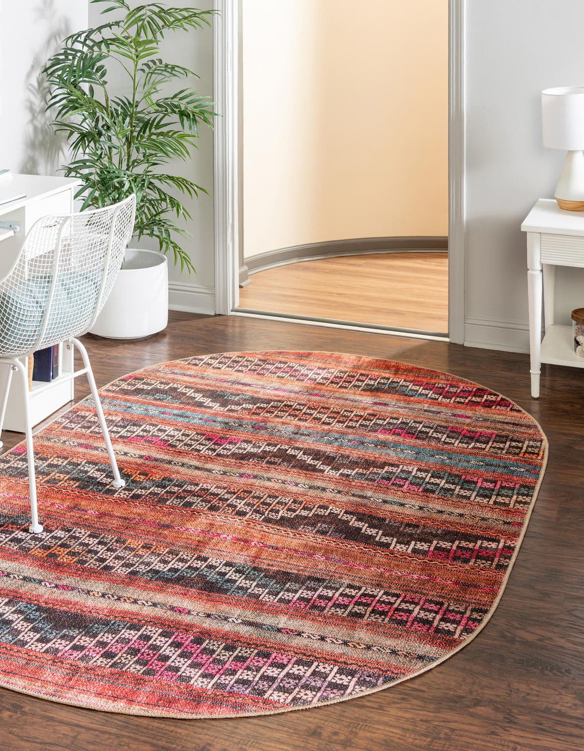 Washable Multicolor 2' x 3' 1 Timeless Oval Area Rug Easy to Clean Stain Resistant & Durable Traditional Classic Vintage Design Carpet for Sale at Rug Engine