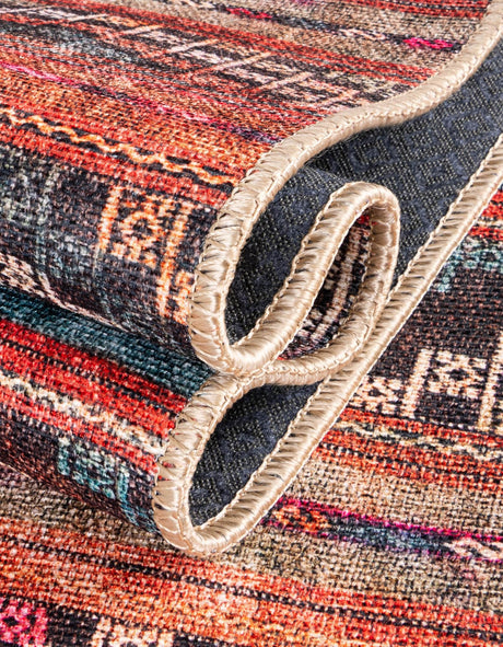 Multicolor 8' x 8' Timeless Washable Square Rug