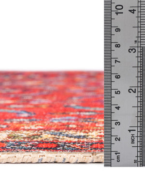 Washable Red 2' x 3' Timeless Rectangle Area Rug Easy to Clean Stain Resistant & Durable Traditional Classic Vintage Design Carpet for Sale at Rug Engine