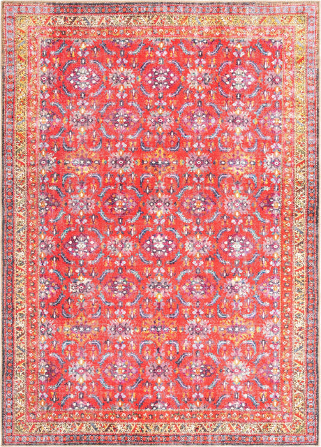 Red 8' x 10' 6 Timeless Washable Rectangle Rug