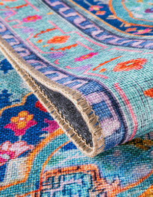 Blue 8' x 10' 6 Timeless Washable Rectangle Rug
