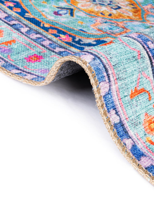 Blue 8' x 10' 6 Timeless Washable Rectangle Rug