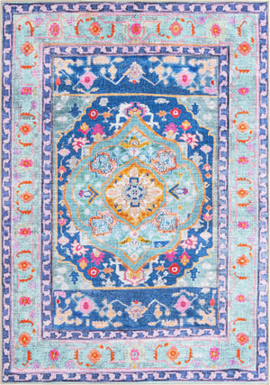 Blue 8' x 10' 6 Timeless Washable Rectangle Rug