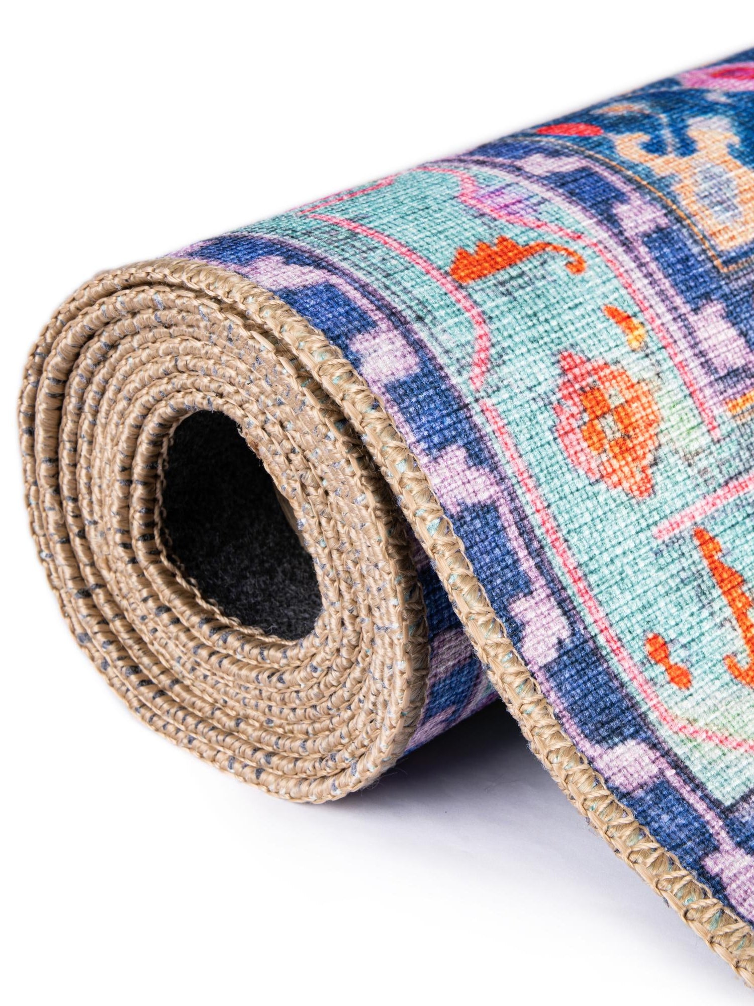 Washable Blue 2' 6 x 10' Timeless Runner Area Rug Easy to Clean Stain Resistant & Durable Traditional Classic Vintage Design Carpet for Sale at Rug Engine