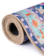 Blue 2' 6 x 10' Timeless Washable Runner Rug