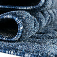 Navy Blue 7' 10 x 7' 10 Outdoor Trellis Textured Square Area Rug Weather Resistant for Patio, Deck, Terrace, Balcony, Porch Geometric Design Water Safe Outside Carpet for Sale at Rug Engine