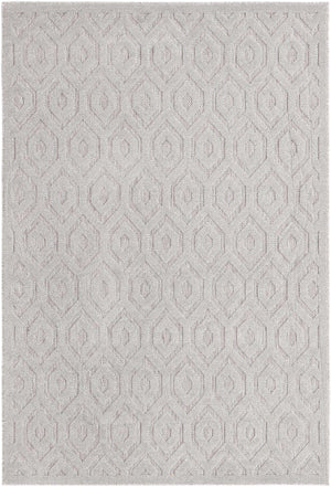 Grey 6' x 9' Outdoor Trellis Textured Rectangle Area Rug Weather Resistant for Patio, Deck, Terrace, Balcony, Porch Geometric Design Water Safe Outside Carpet for Sale at Rug Engine