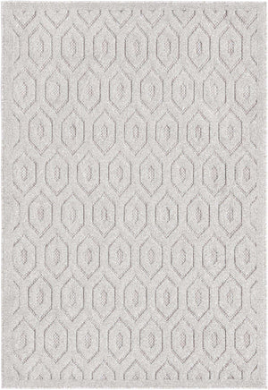 Grey 4' x 6' Outdoor Trellis Textured Rectangle Area Rug Weather Resistant for Patio, Deck, Terrace, Balcony, Porch Geometric Design Water Safe Outside Carpet for Sale at Rug Engine