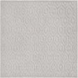 Grey 7' 10 x 7' 10 Outdoor Trellis Textured Square Area Rug Weather Resistant for Patio, Deck, Terrace, Balcony, Porch Geometric Design Water Safe Outside Carpet for Sale at Rug Engine