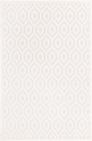 Ivory 6' x 9' Outdoor Trellis Textured Rectangle Area Rug Weather Resistant for Patio, Deck, Terrace, Balcony, Porch Geometric Design Water Safe Outside Carpet for Sale at Rug Engine