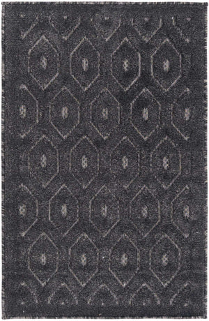 Charcoal 2' x 3' Outdoor Trellis Textured Rectangle Area Rug Weather Resistant for Patio, Deck, Terrace, Balcony, Porch Geometric Design Water Safe Outside Carpet for Sale at Rug Engine