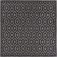 Charcoal 7' 10 x 7' 10 Outdoor Trellis Textured Square Area Rug Weather Resistant for Patio, Deck, Terrace, Balcony, Porch Geometric Design Water Safe Outside Carpet for Sale at Rug Engine