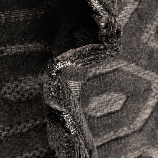 Charcoal 4' x 4' Outdoor Trellis Textured Round Area Rug Weather Resistant for Patio, Deck, Terrace, Balcony, Porch Geometric Design Water Safe Outside Carpet for Sale at Rug Engine