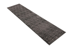 Charcoal 2' x 8' Outdoor Trellis Textured Runner Area Rug Weather Resistant for Patio, Deck, Terrace, Balcony, Porch Geometric Design Water Safe Outside Carpet for Sale at Rug Engine