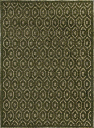 Green 9' x 12' Outdoor Trellis Textured Rectangle Area Rug Weather Resistant for Patio, Deck, Terrace, Balcony, Porch Geometric Design Water Safe Outside Carpet for Sale at Rug Engine