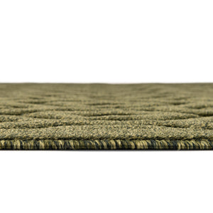 Green 9' x 12' Outdoor Trellis Textured Rectangle Area Rug Weather Resistant for Patio, Deck, Terrace, Balcony, Porch Geometric Design Water Safe Outside Carpet for Sale at Rug Engine