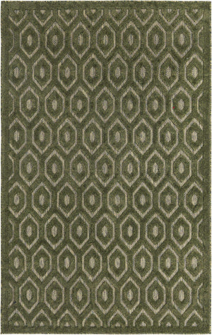 Green 5' 3 x 8' Outdoor Trellis Textured Rectangle Area Rug Weather Resistant for Patio, Deck, Terrace, Balcony, Porch Geometric Design Water Safe Outside Carpet for Sale at Rug Engine